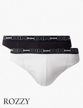 Трусы слипы мужские DIM 6595/2 черный/белый (уп.2шт.)