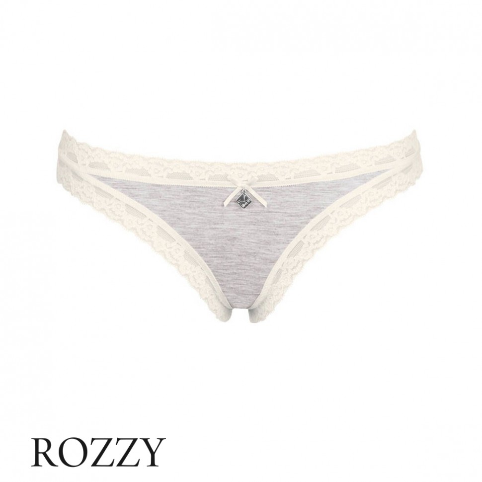 Трусы стринги Like It 6016102 серый/ванильный (grey/ivory)