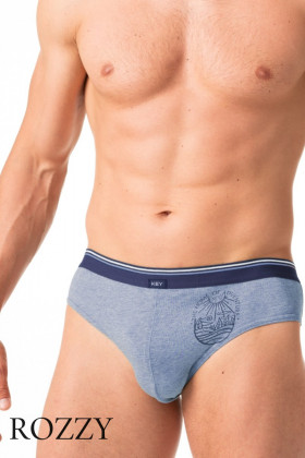 Трусы слипы мужские Key MPP 776 A24 светло-серый/синий (уп.2шт.)