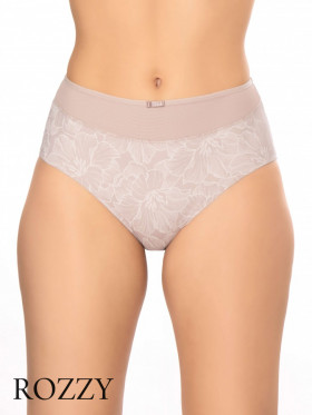 Трусы классика обрезные Felina Vision Bloom 213288 серо-коричневый Ф+К