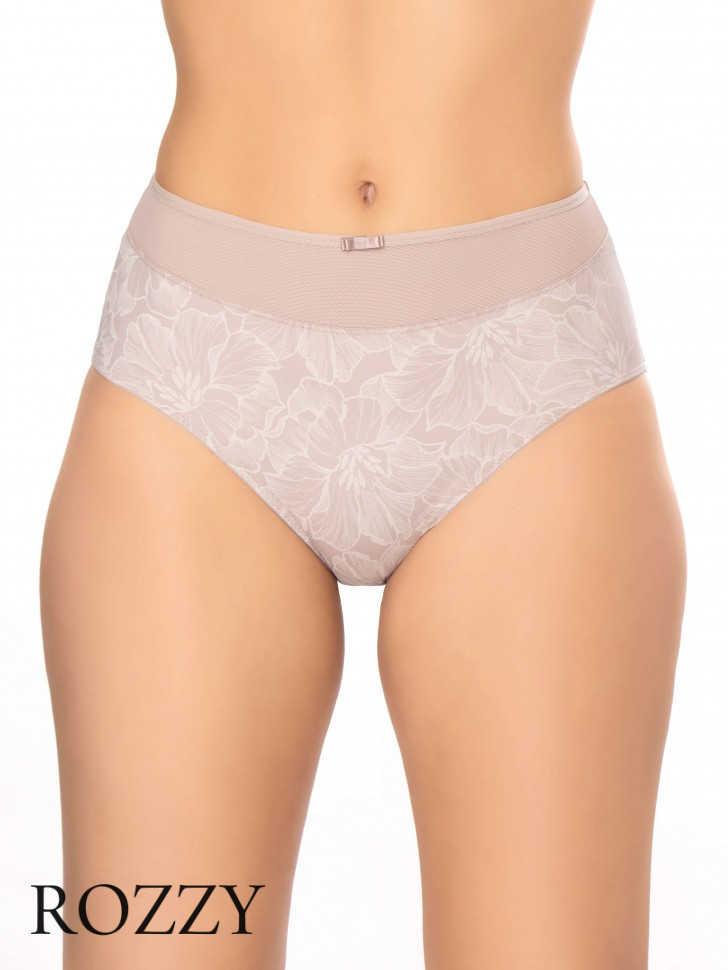 Трусы классика обрезные Felina Vision Bloom 213288 серо-коричневый Ф+К