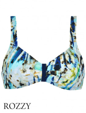 Бюстгальтер купальный Naturana 77049 синий/аква/морской Ф