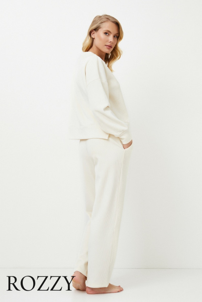 Костюм домашний велюровый Aruelle Norella экрю