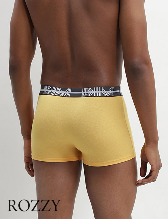 Трусы шорты мужские DIM 01QU серый/желтый/синий (уп.3шт.)