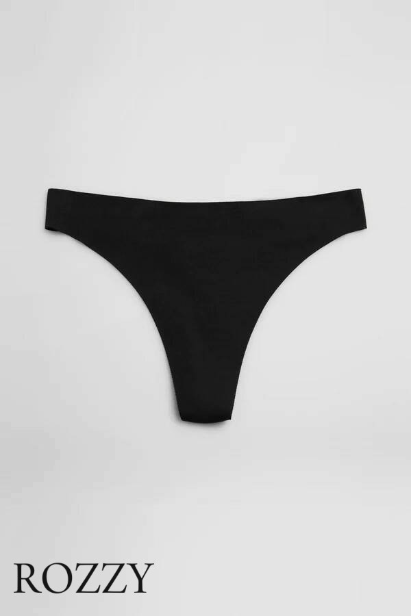 Трусы стринги хлопковые обрезные Ysabel Mora 19663 черный