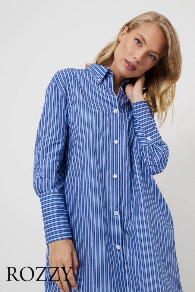 Сорочка хлопковая Aruelle Lavinia синий