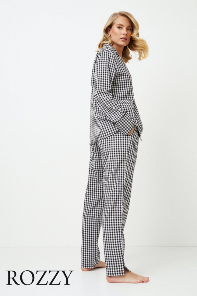 Пижама хлопковая Aruelle Philippa черно-белый