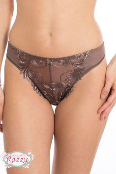 Трусы стринги Empreinte Thalia 0156 серо-коричневый 1