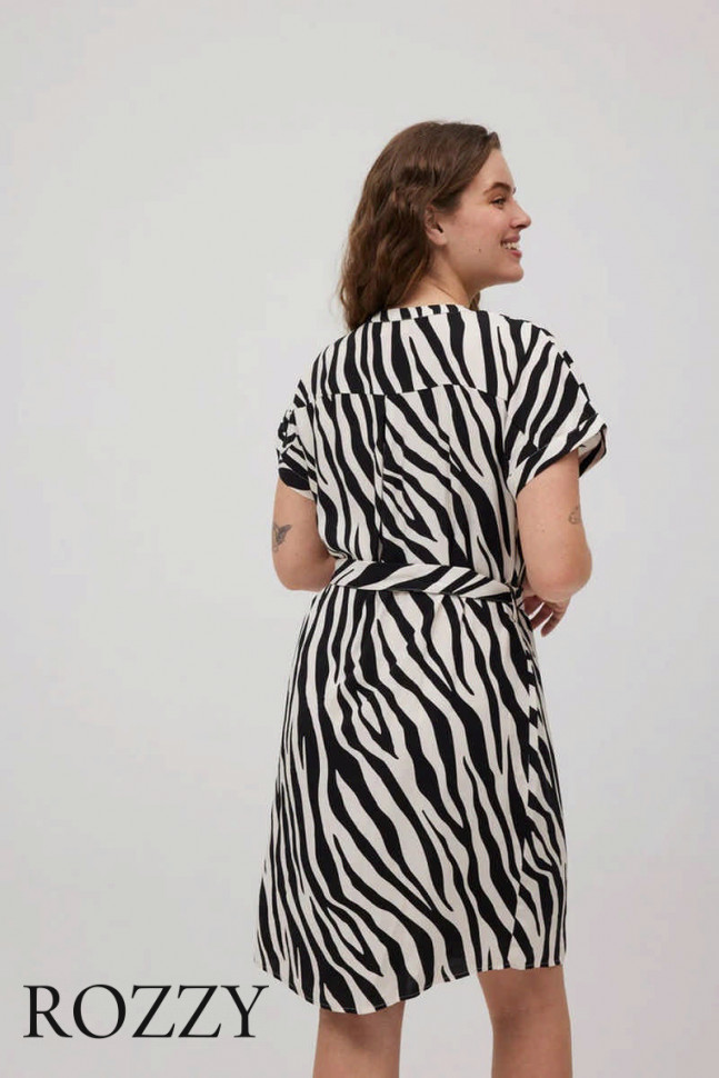 Платье пляжное вискозное Ysabel Mora 86157 черный/белый