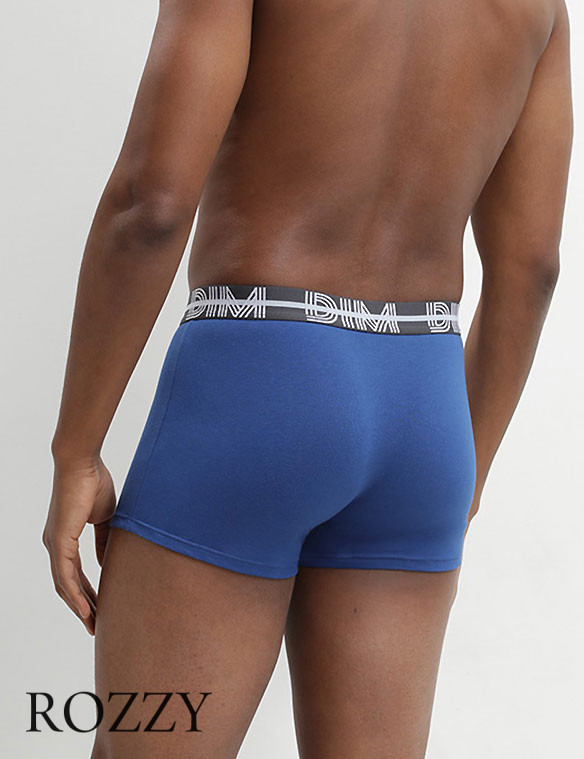 Трусы шорты мужские DIM 01QU синий/зеленый/черный (уп.3шт.)