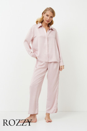 Пижама атласная Aruelle Aurelia светло-розовый