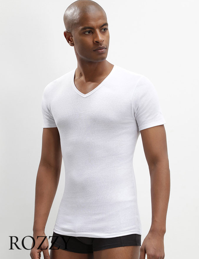 Футболка мужская DIM 00DN белый/белый (уп.2шт.)