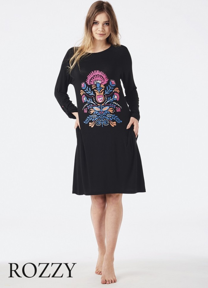 Сорочка вискозная Key LHD 585 18/19 черный