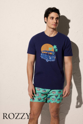 Футболка мужская хлопковая Ysabel Mora 90502 темно-синий