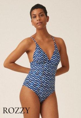 Купальник слитный Naturana 73402 синий Ф