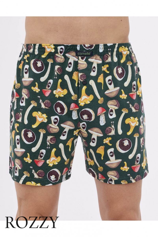 Трусы боксеры мужские Cornette 001/011-14 темно-зеленый/коричневый