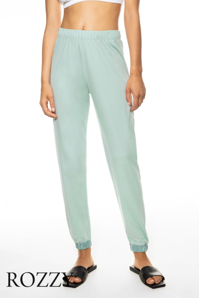 Брюки домашние хлопковые Mey Malea 17258 серо-зеленый