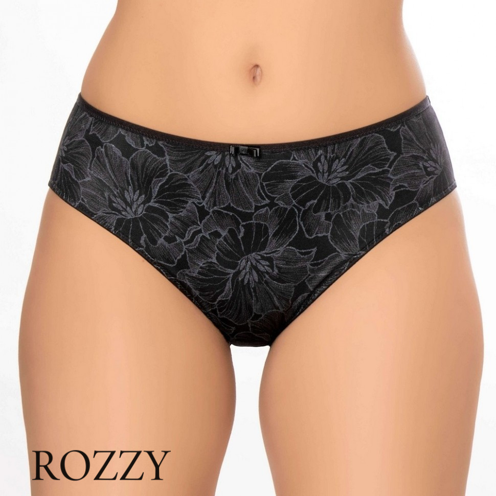 Трусы слипы обрезные Felina Vision Bloom 210288 черный К+Ф