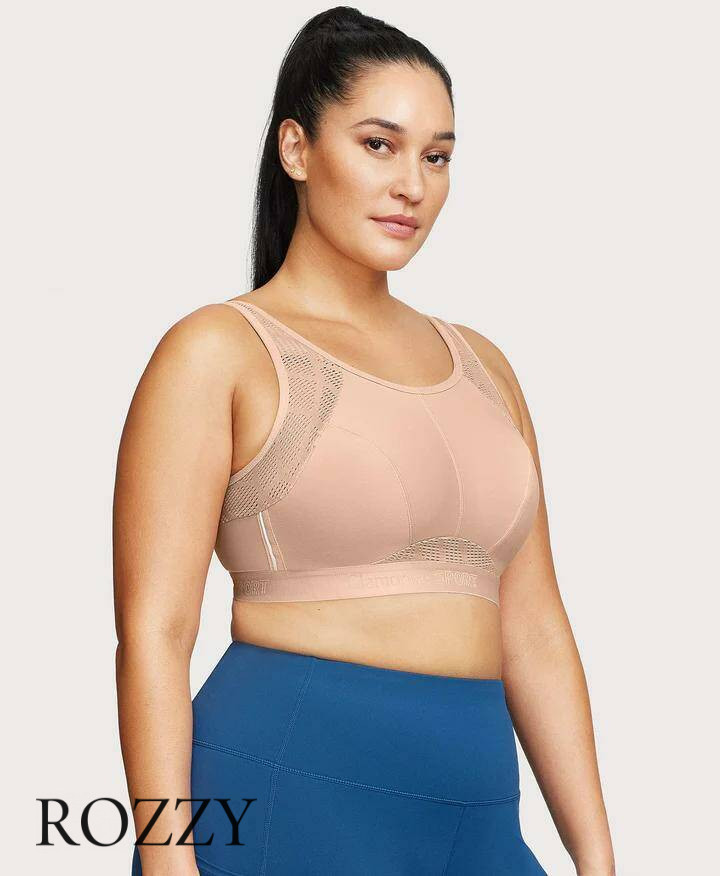 Бюстгальтер спортивный без косточек Glamorise GI1068 кофе