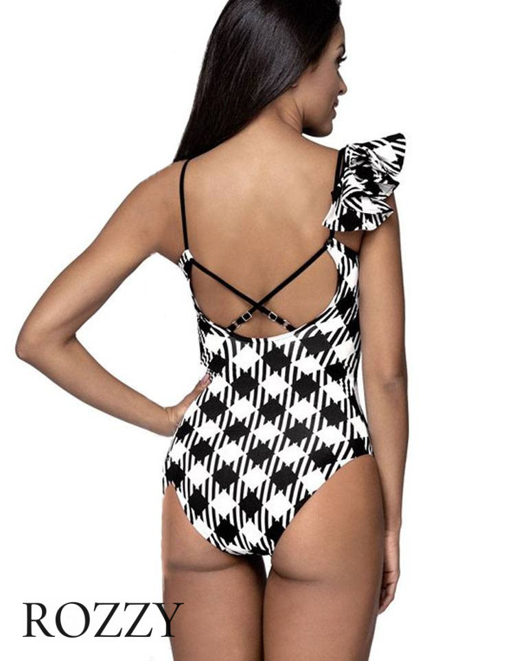 Купальник слитный Lorin L4361/0 черно-белый