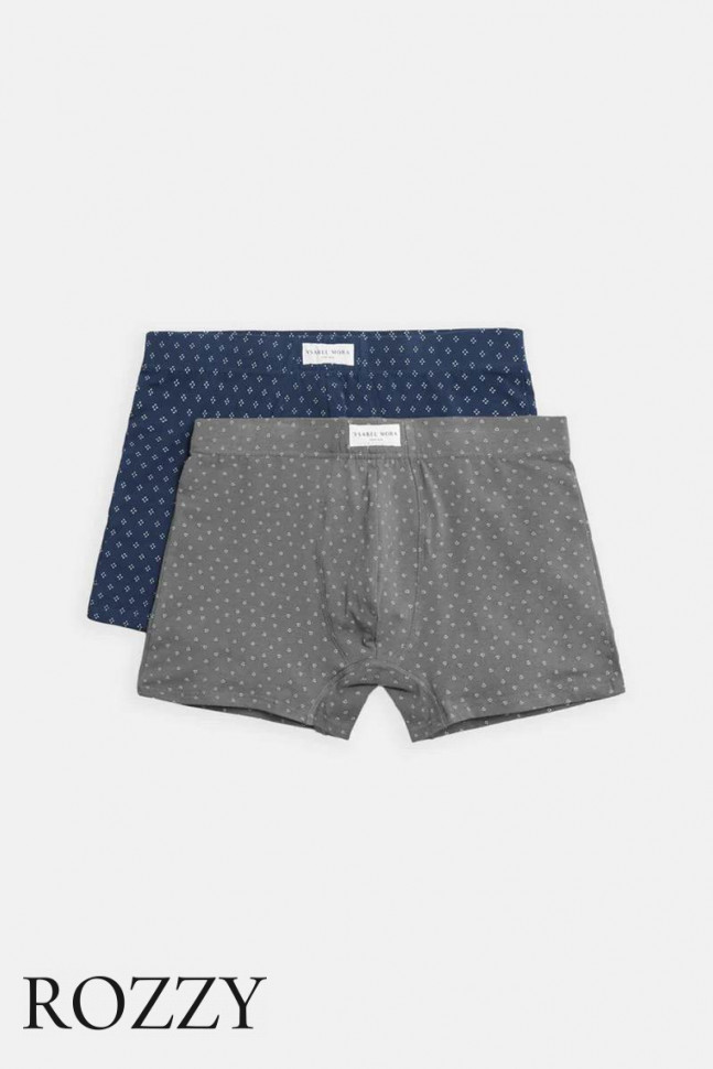 Трусы шорты мужские Ysabel Mora 20428 синий/серый (уп.2шт.)