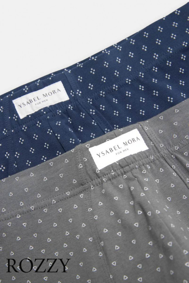 Трусы шорты мужские Ysabel Mora 20428 синий/серый (уп.2шт.)