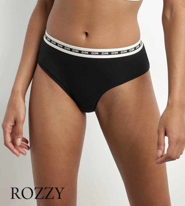 Трусы хипстеры хлопковые DIM Icons Essential 0DCO черный