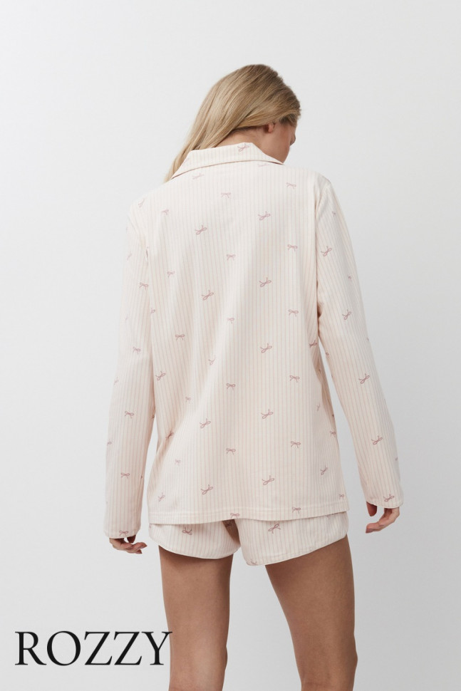 Пижама с шортами Aruelle Yvette персиковый