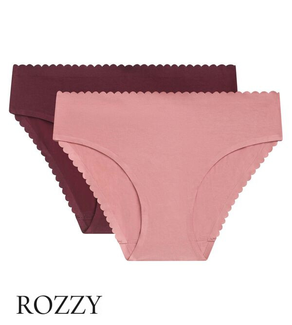 Трусы слипы хлопковые DIM Body Touch Easy 0DFQ розовый/бордовый