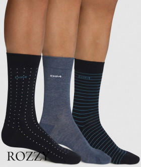 Носки мужские DIM 05QP синий/джинсовый/голубой (уп.3шт.)