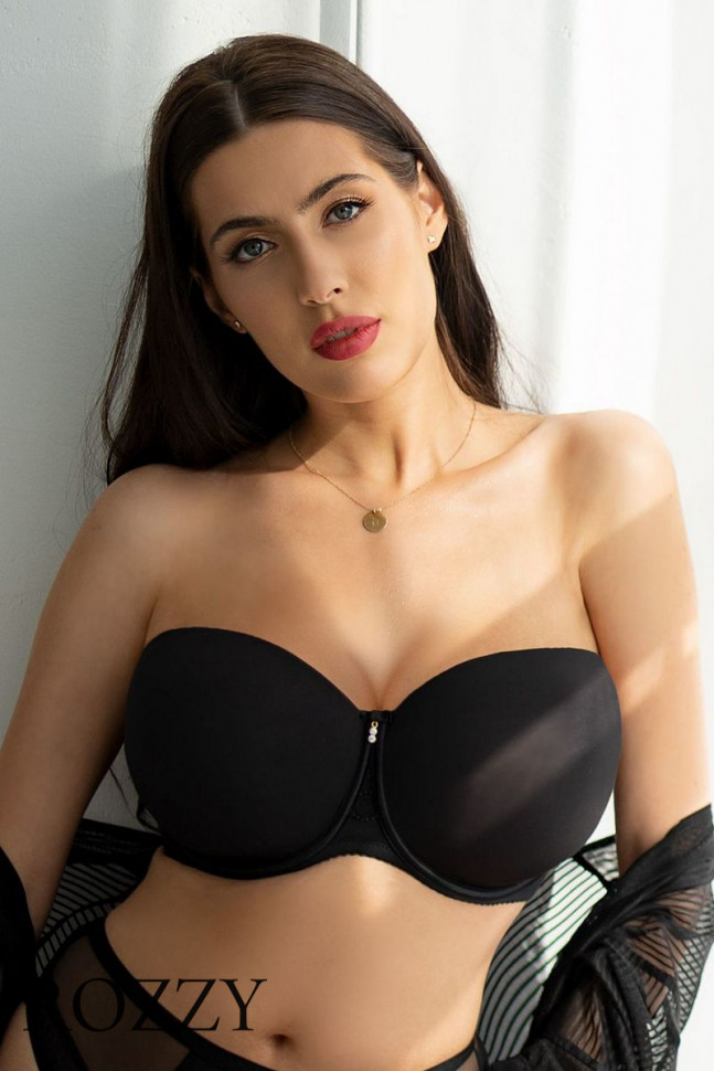 Бюстгальтер балконет Kris Line Fortuna Comfort Black черный