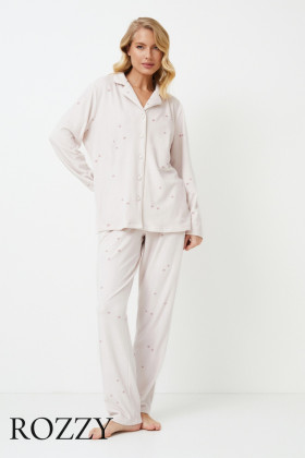 Пижама велюровая Aruelle Ariya лиловый жемчуг