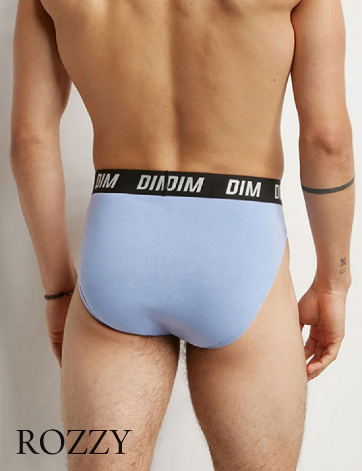 Трусы слипы мужские DIM 0DA9/3 темно-синий/синий/серый (уп.3шт.)