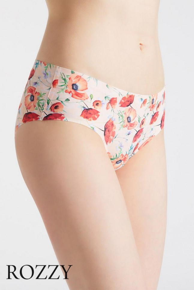 Трусы слипы Julimex Poppies бежевый/маки