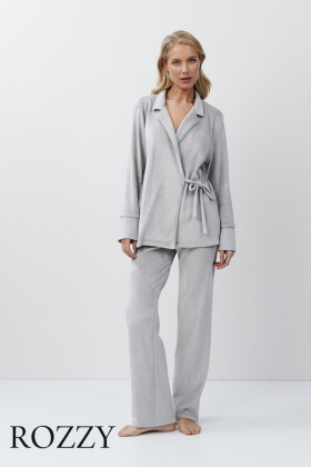 Костюм домашний велюровый Aruelle Gabby Set светло-серый