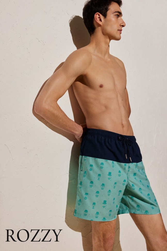 Шорты купальные мужские Ysabel Mora 90138 синий/бирюзовый 