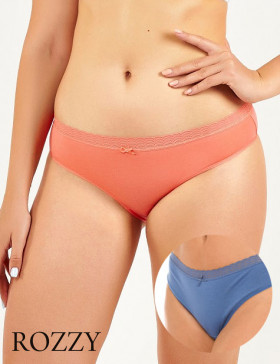 Трусы бразильяна хлопковые Dim Les Pockets Eco 09AK персиковый/синий (уп.2шт.)