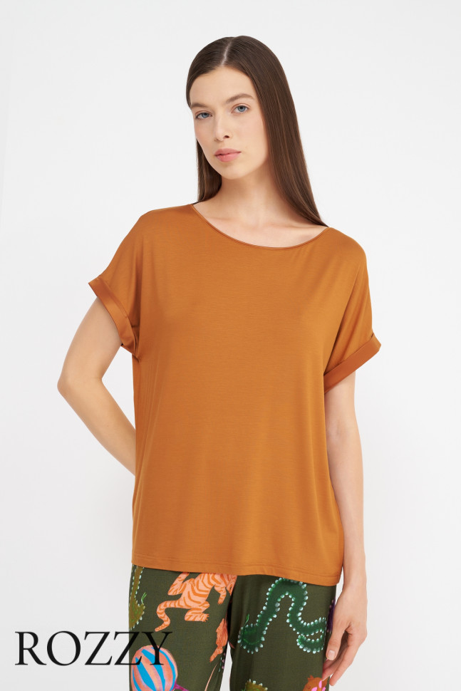 Футболка домашняя Mey Pure Chic 1210016 светло-коричневый