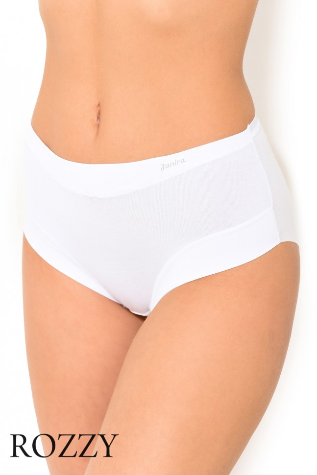 Трусы макси хлопковые Janira Cotton Band 31863 белый, песочный, черный