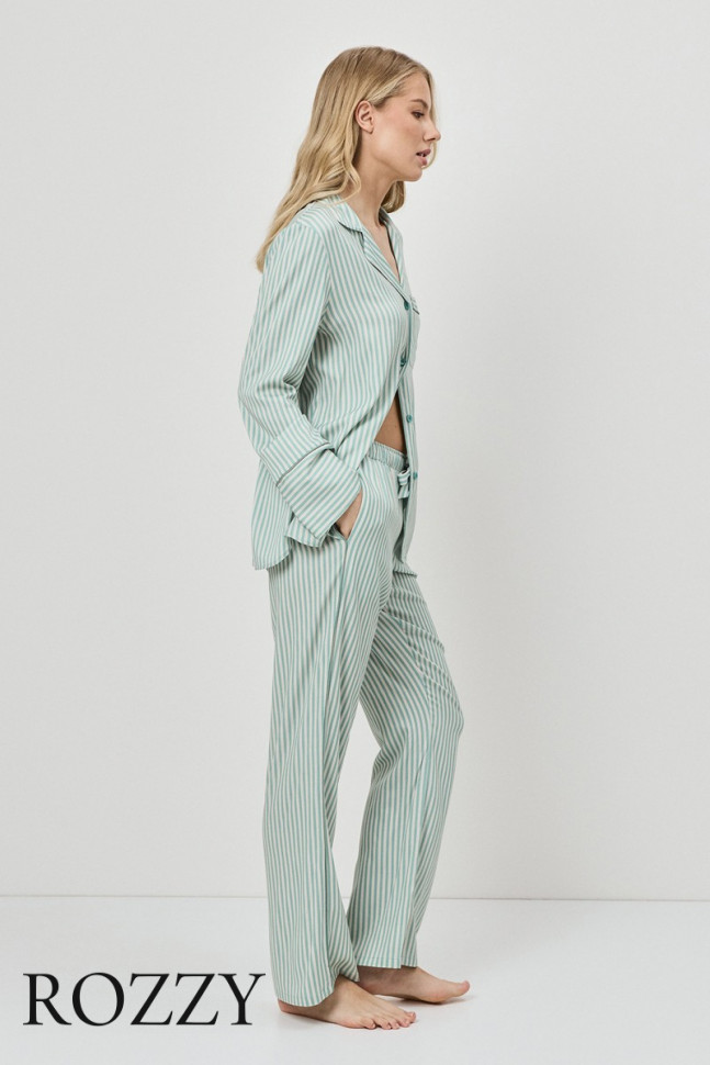 Пижама вискозная Aruelle Moss оливковый