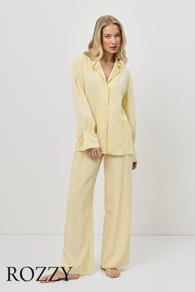 Костюм домашний вискозный Aruelle Solara Set желтый