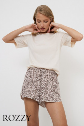 Пижама Aruelle Lummy пудровый/леопардовый