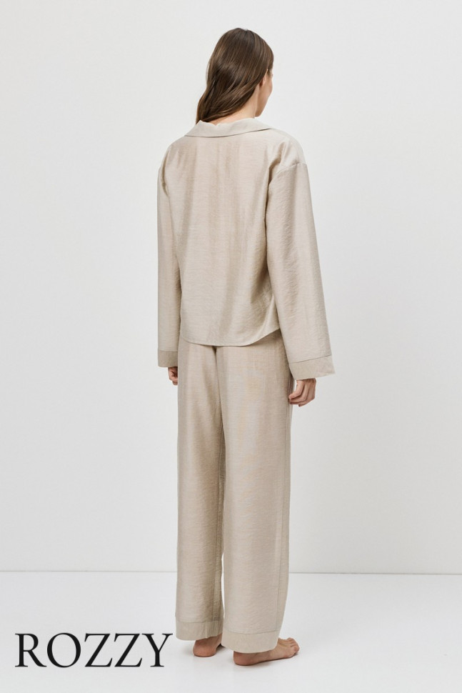 Костюм домашний Aruelle Breeze Set бежево-серый