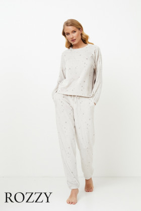 Костюм домашний велюровый Aruelle Meredith светло-серый