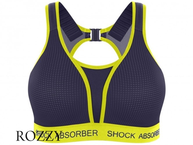 Бюстгальтер спортивный без косточек Shock Absorber S06S7 синяя ночь/желтый