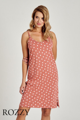 Сорочка хлопковая Taro Paris 3128 пыльная роза/белый