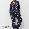 Пижама вискозная Aruelle Venus темно-синий/кремовый