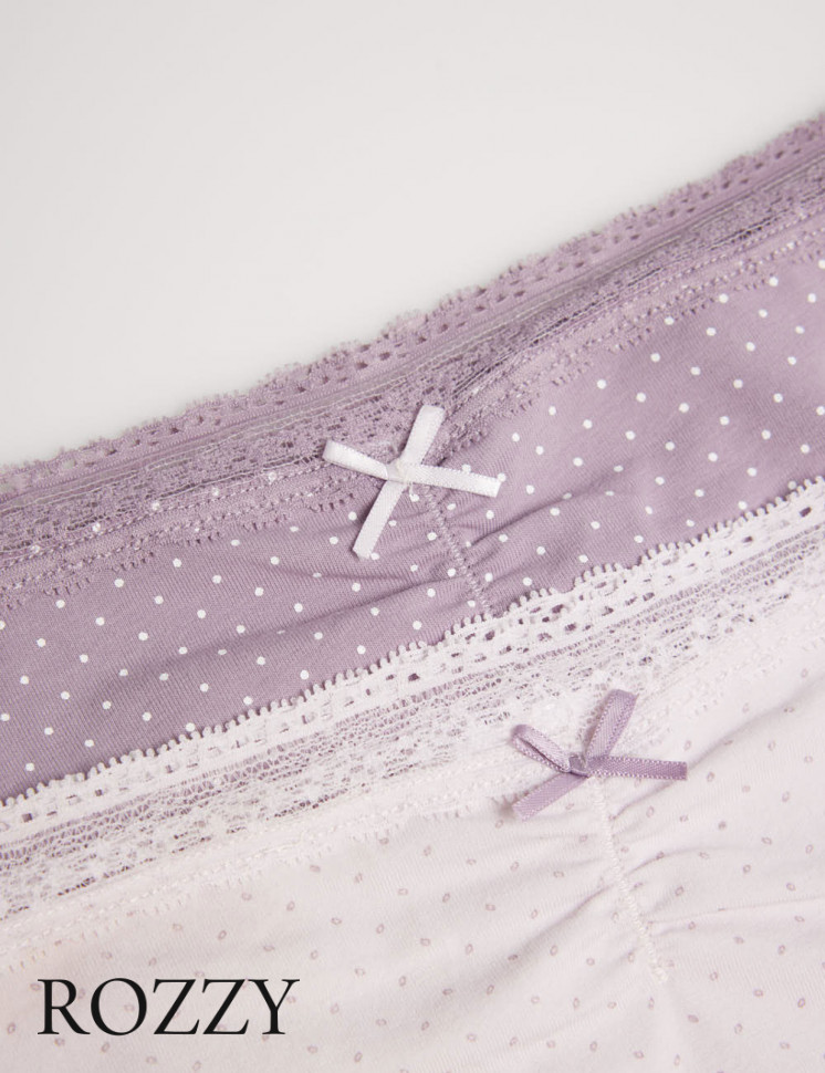 Трусы бикини хлопковые Ysabel Mora 19392 сиреневый/лаванда (уп.2шт.)