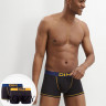 Трусы шорты мужские DIM 005D черно-синий/черно-желтый (уп.2шт.)