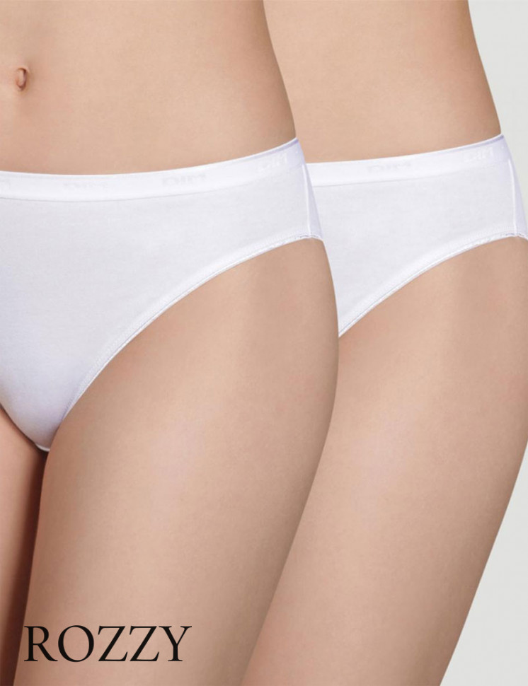 Трусы слипы хлопковые DIM Coton Bio 4D97 белый (уп.2шт.)